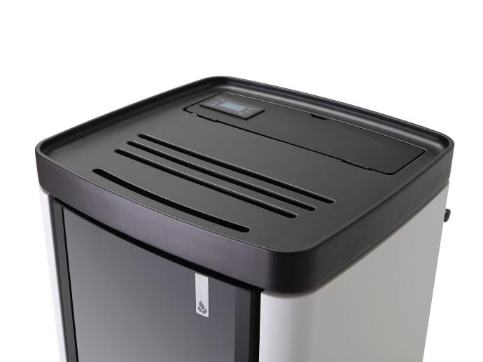 Capteur de niveau de pellet intégré au poêle hydro SOFT de Girolami pour une gestion pratique de l'alimentation en granulés