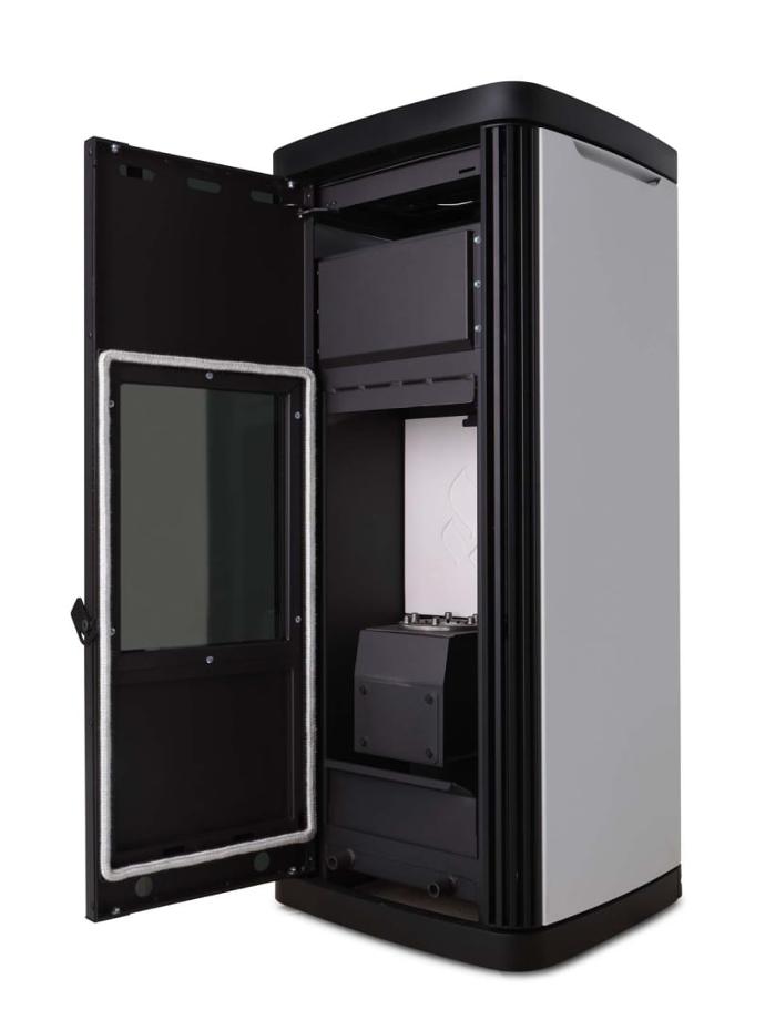 Poêle à granulés GIROLAMI VERT avec radiocommande LCD pour un contrôle optimal de la température ambiante